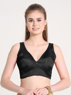 HERE&NOW V-Neck Readymade Saree Blouse