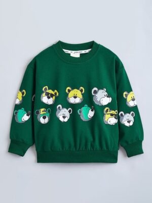 Hopscotch Boys Green BLENDED Sweatshirts