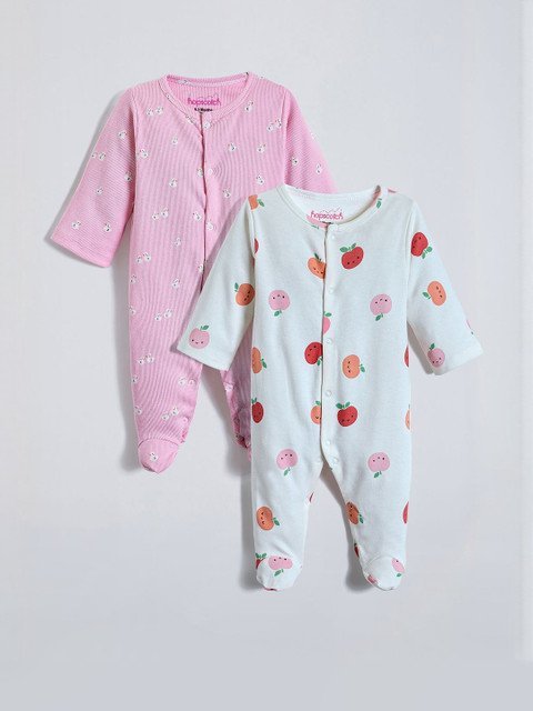 Hopscotch Kids Pack of 2 Printed Cotton Bodysuit