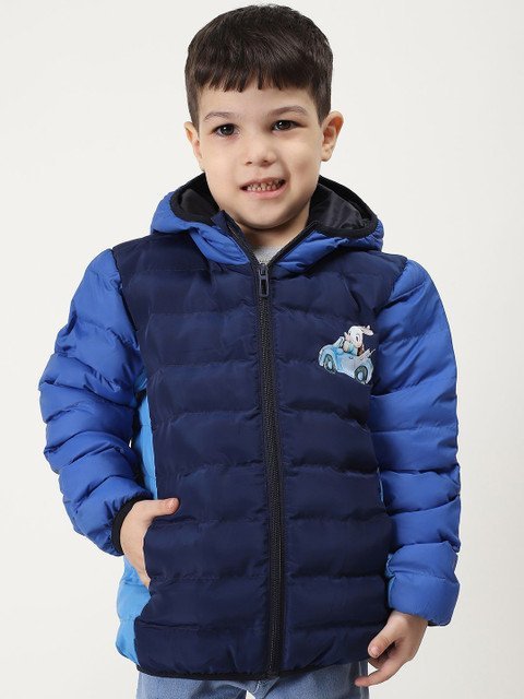 HOUSE OF VEDAS Boys Camouflage Colourblocked Lightweight Puffer Jacket with Patchwork