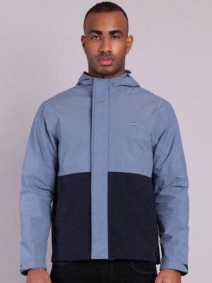 HOUSE OF VEDAS Color Blocked Waterproof Hooded Rain Jacket