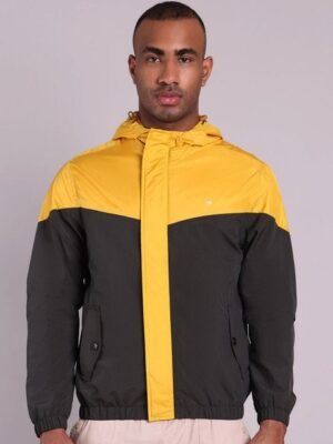 HOUSE OF VEDAS Color Blocked Waterproof Hooded Rain Jacket