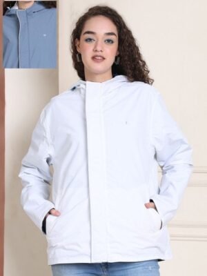 HOUSE OF VEDAS Color Blocked Waterproof Hooded Rain Jacket