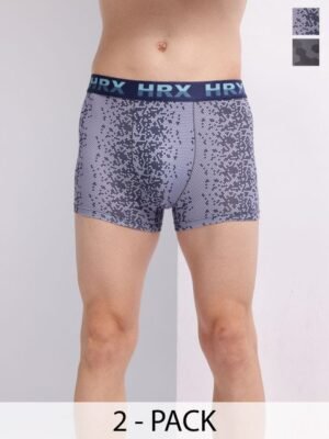 HRX by Hrithik Roshan Men Pack Of 2 Printed Short Trunks HTO-PV-Print-106-107-S