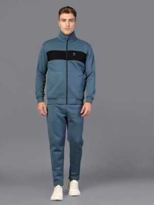 HRX by Hrithik Roshan Men Rapid-Dry Colourblock Running Zipper Track Suit