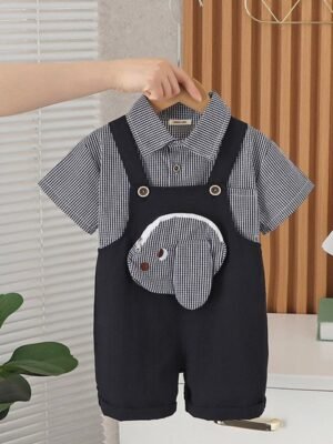 INCLUD Boys Straight Leg Dungarees T-Shirt