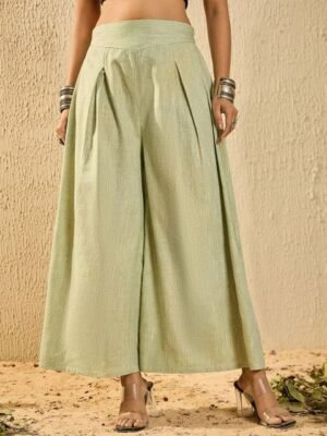 InWeave Women Flared Handloom Ethnic Palazzos