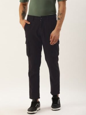 IVOC Men Solid Regular Fit Cargos Trousers
