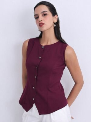 Jaey Round Neck Waistcoat