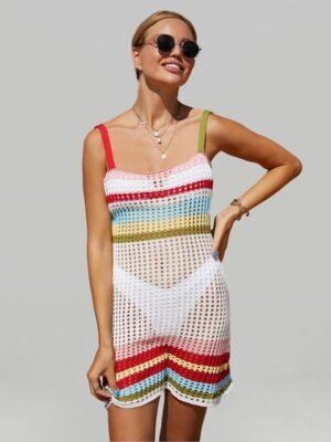 JC Collection Self-Design Swimwear Cover Up Top