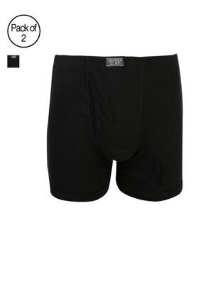 Jockey Men Pack of 2 Black Solid Trunks 8008-0205
