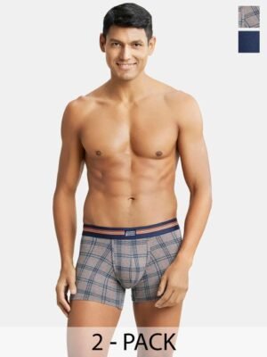 Jockey Pack Of 2 Super Combed Cotton Stretch Printed Trunk with Ultrasoft Waistband-UI21