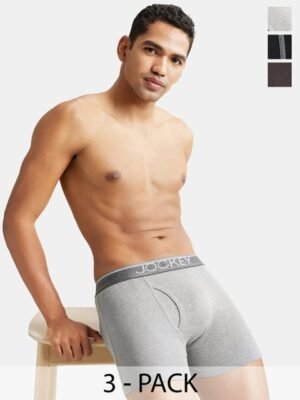 Jockey Pack of 3 Super Combed Cotton Rib Boxer Brief with Ultrasoft Waistband-8009