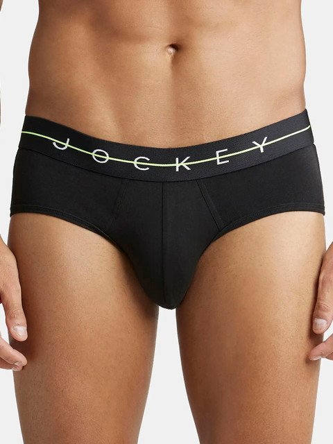 Jockey Super Combed Cotton Stretch Solid Brief with Ultrasoft Waistband-NY15