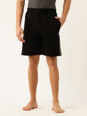 John Players Colourblocked Pure Cotton Lounge Shorts