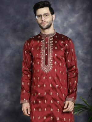 Jompers Mandarin Collar Ethnic Motifs Printed Kurta