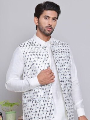 Jompers Men Embroidered Nehru Jackets
