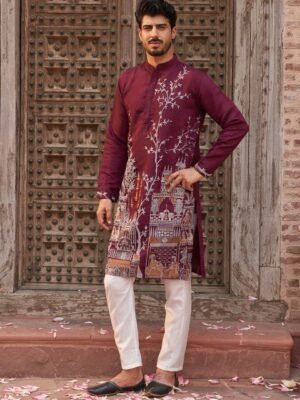 Jompers Men Ethnic Motifs Embroidered Regular Thread Work Kurta with Pyjamas