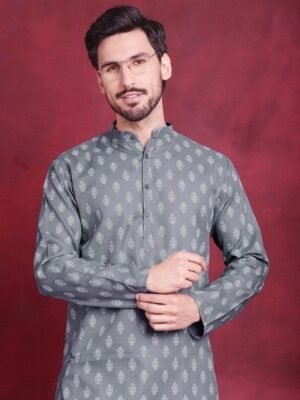 Jompers Men Floral Printed Kurta