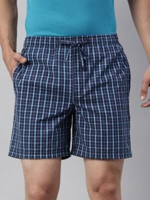 Joven Men Checked Cotton Lounge Shorts