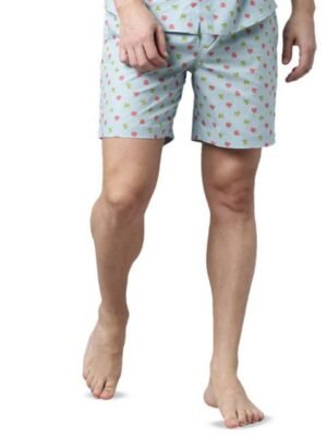 Joven Men Floral Printed Cotton Lounge Shorts