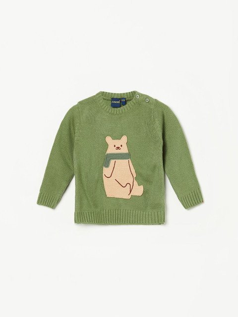 Juniors by Lifestyle Boys Graphic Printed Cotton Pullover Sweater