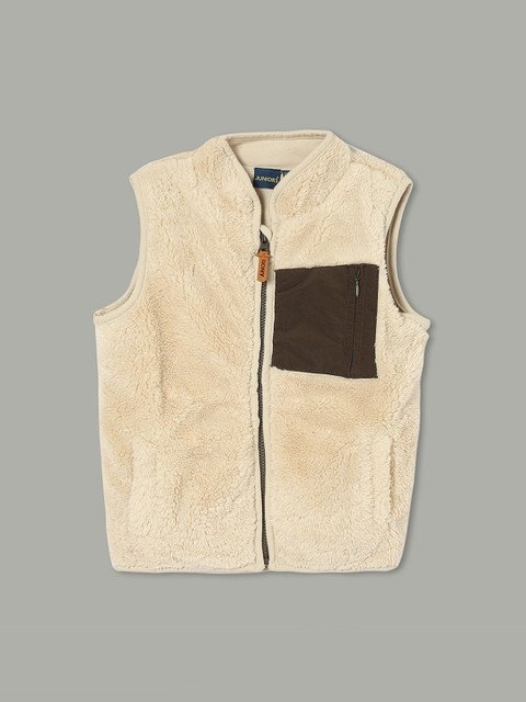 Juniors by Lifestyle Boys Mandarin Collar Self Design Casual Tailored Jacket