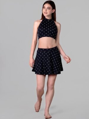 Keepfit Polka Dots Printed Padded Top & Skirt
