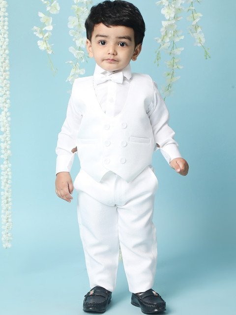 KID1 Boys 4Pcs Party Wear Suit With Bow
