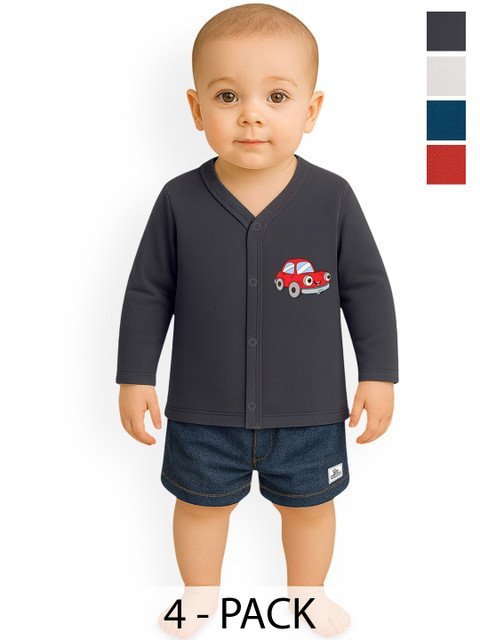 KidBee Kids Pack Of 4 Printed Jhablas
