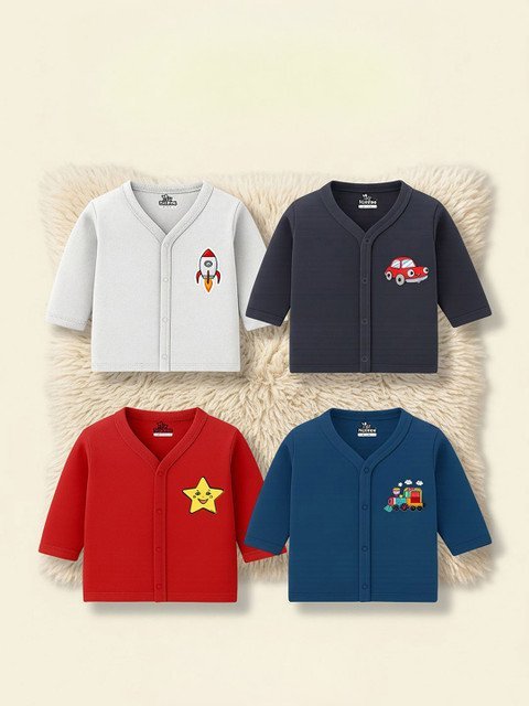 KidBee Kids Pack Of 4 Printed Jhablas