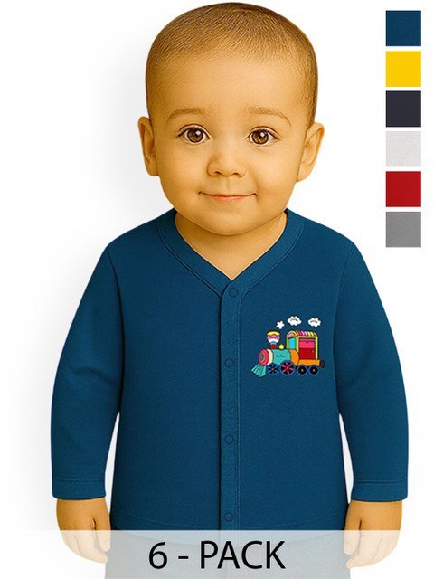 KidBee Kids Pack Of 6 Printed Jhabla
