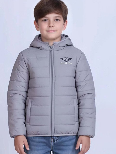 Killer Boys Hooded Solid Quilted Jacket