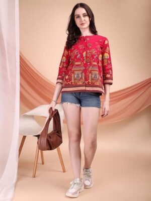 Kinjo Women Cotton Round Neck Top