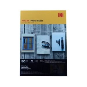Kodak Photo Paper A3 50 Sheets 180 GSM High Glossy Finish Water Resistant White for Inkjet Printers