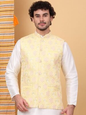KRAFT INDIA LUXE Men Embroidered Woven Nehru Jackets