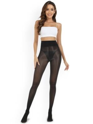 KRENOZ High Waist Control Top Sheer Stockings