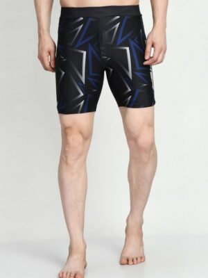 Lebami Men Geometric Printed Slim Fit Swim Shorts