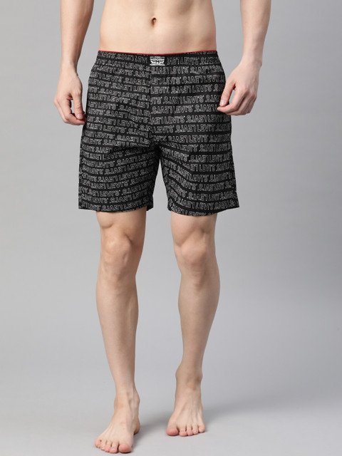 Levis Men Assorted Printed Woven Cotton Boxer Shorts with Smartskin Technology #023