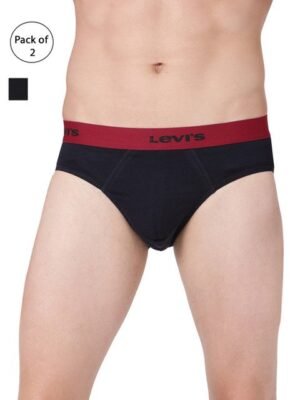 Levis Men Pack of 2 Assorted Solid Briefs #019