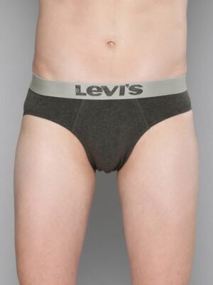 Levis Men Solid Cotton Ultrasoft Waistband Brief with Smartskin Technology