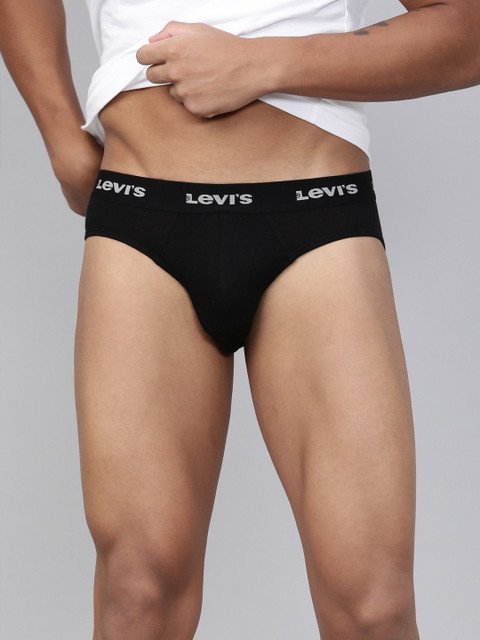 Levis Men Solid Cotton Ultrasoft Waistband Brief with Smartskin Technology
