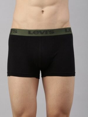 Levis Men Solid Stretch Cotton Shorter Length Trunk with Smartskin Technology