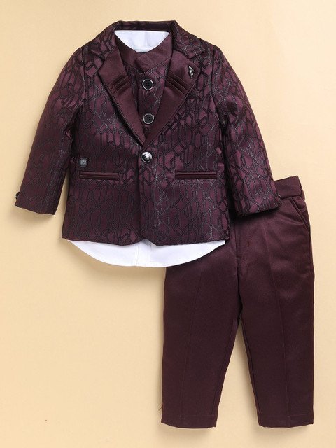 LITTLE COLLARS 4-Pcs Single Breasted Suits