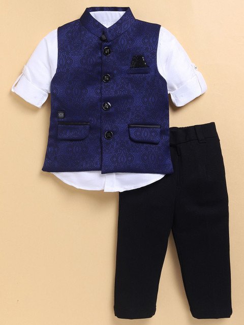 LITTLE COLLARS Boys 3-Piece Single-Breasted Suits