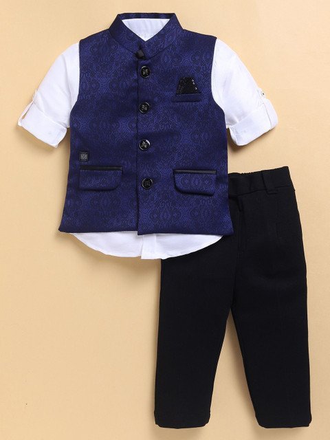 LITTLE COLLARS Boys 3-Piece Single-Breasted Suits