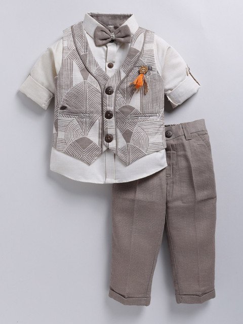 LITTLE COLLARS Boys Party Three-Piece Suits