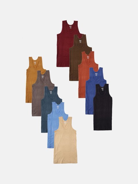 Lux Cozi Boys Pack Of 10 Assorted Basic Innerwear Vests LUX_COZI_BOYZ_RN_AST_10PC