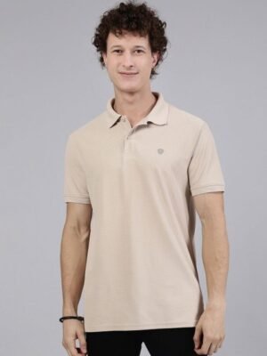Lux Cozi Men Polo Collar Short Sleeves Lounge T-Shirt