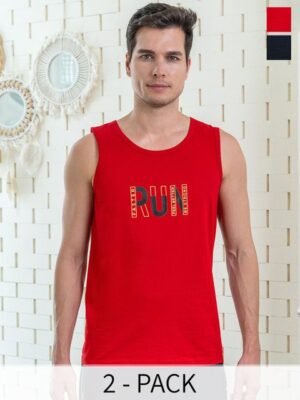 Lux Cozi Pack Of 2 Printed Combed Cotton Lounge T-Shirts